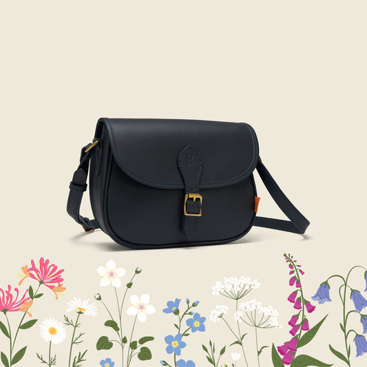 Ladies Saddle Bag - Floral Lining