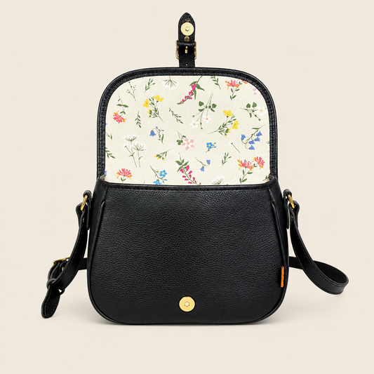 Ladies Saddle Bag - Floral Lining